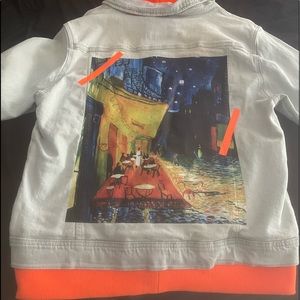 Denim jacket with hoodie